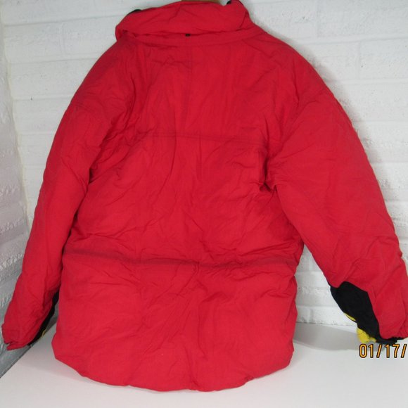 Vtg 90's Marlboro Country Store Men's Duck Down Puffer Jacket Red Full zip LG - Picture 3 of 12
